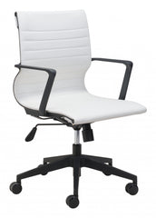 Mod Black and White Faux Leather Office Chair