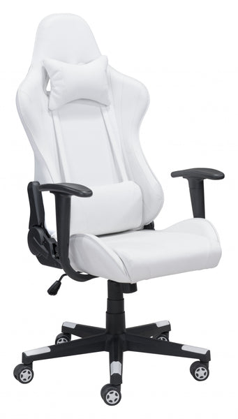 White Leather Gaming Chair