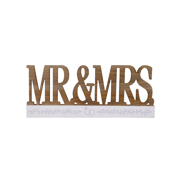 Wooden Mr. and Mrs. Décor Piece