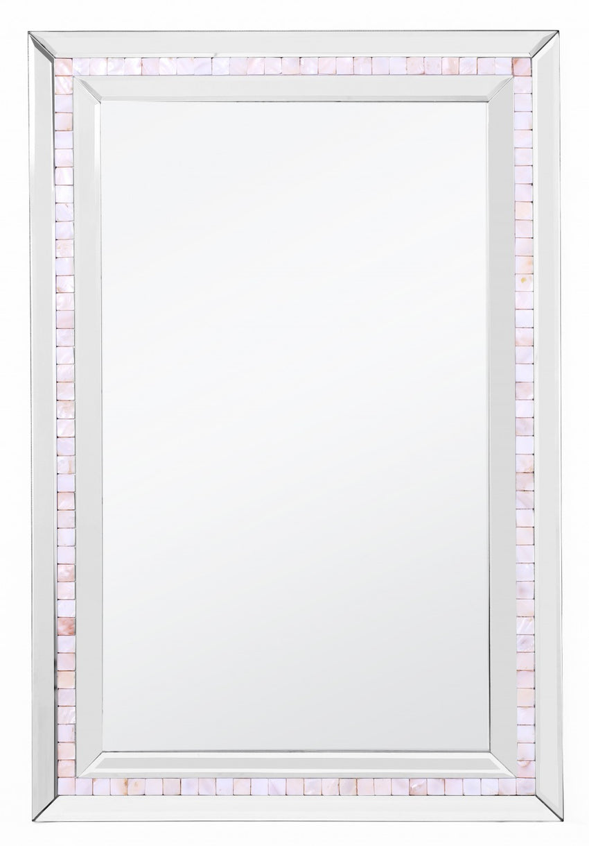 Silver Tiled Border Wall Mirror