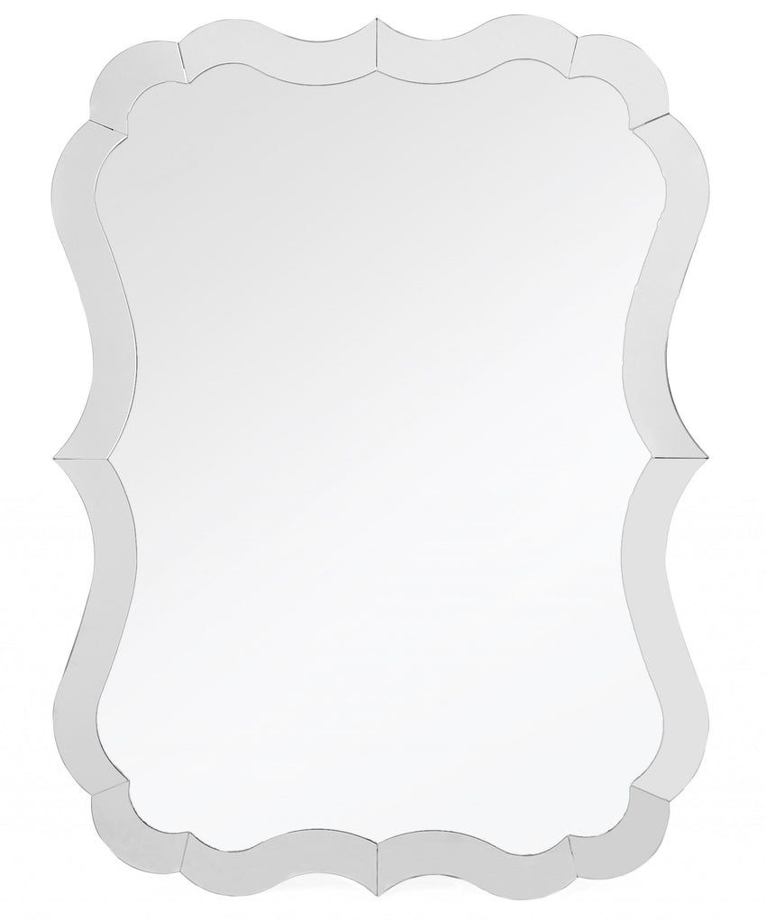 Scalloped Frameless Wall Mirror