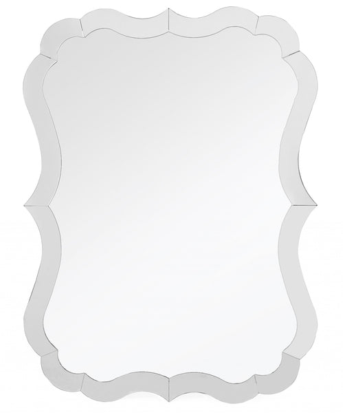 Scalloped Frameless Wall Mirror