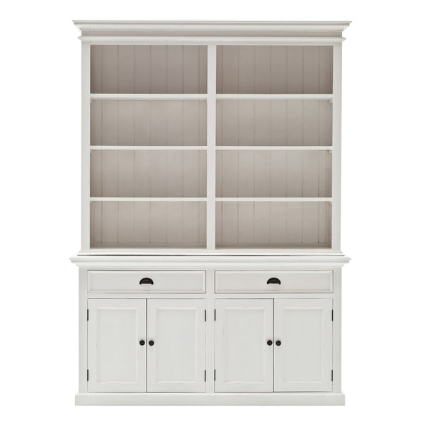 Classic White Hutch Bookcase Unit