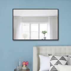 Black Aluminum Wall Mirror