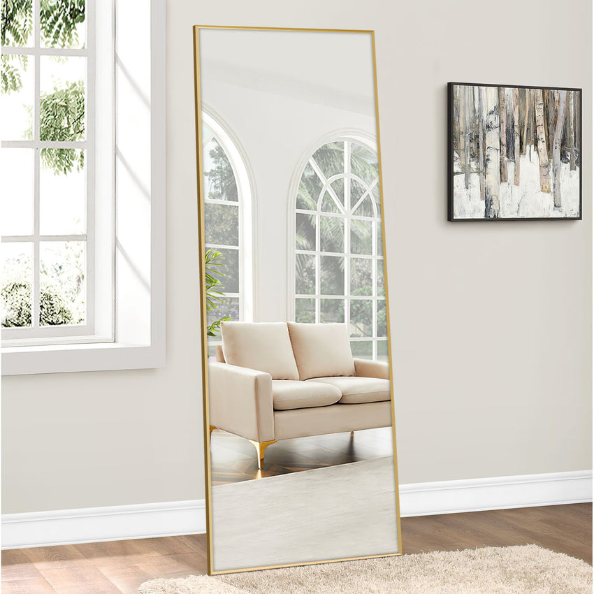 Gold Aluminum Framed Mirror