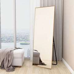 Minimal Gold Full-length Mirror with Stand