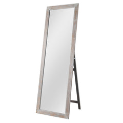 Brushed Light Brown Wooden Mirror