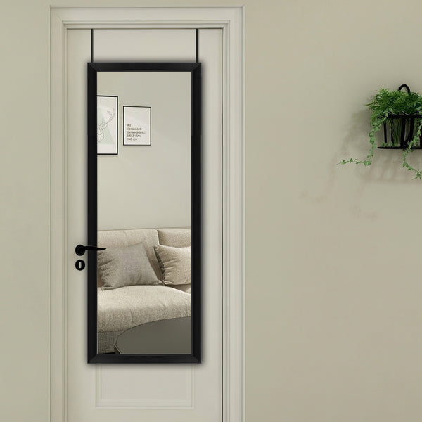 Black Framed Door Mount Mirror