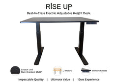 Premier Black Dual Motor Electric Office Adjustable Standing Desk