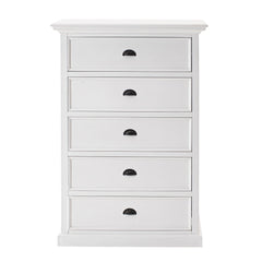 Classic White Five Drawer Dresser