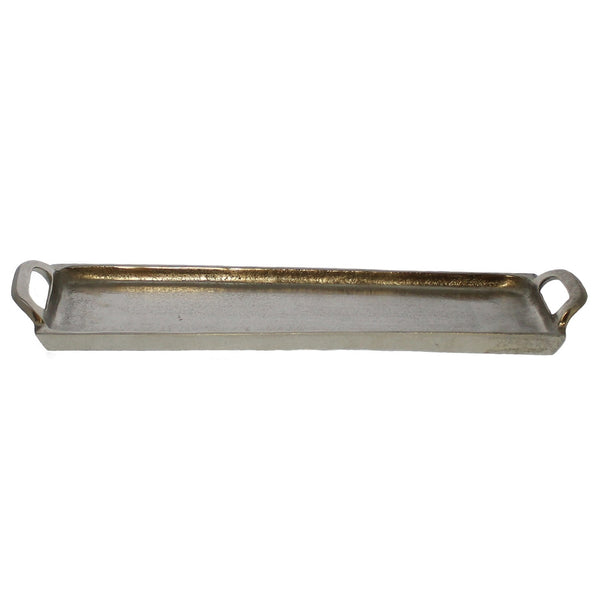 Jumbo Silver Narrow Rectangular Tray