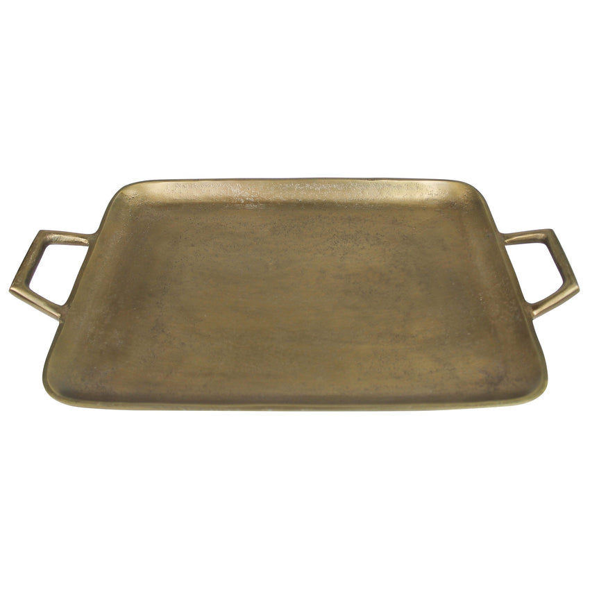 Jumbo Gold Metal Square Tray