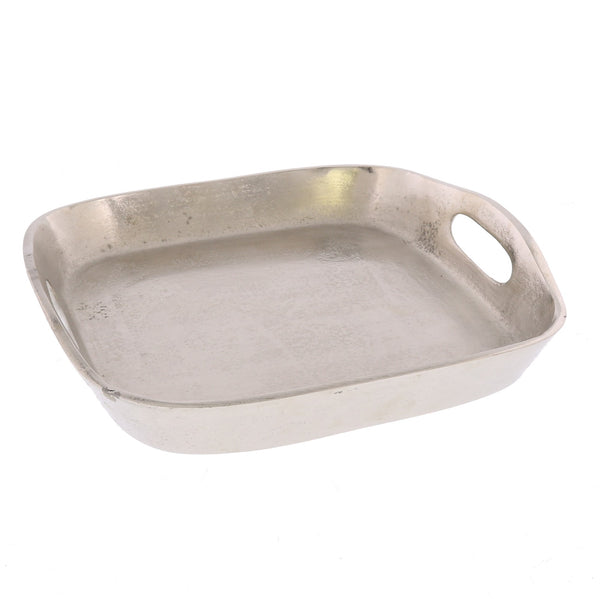 Silver Cast Iron Serving Tray