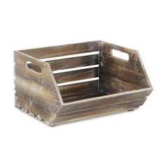 Distressed Gray Wooden Storage Box