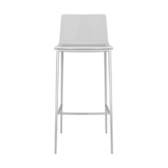 Set of Two Contemporary Acrylic and Nickel Bar Stools