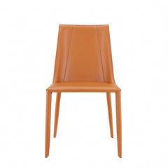 Sleek All Terra Cotta Faux Leather Dining or Side Chair