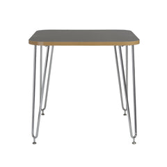 Gray and Chrome Retro Dining Table Desk