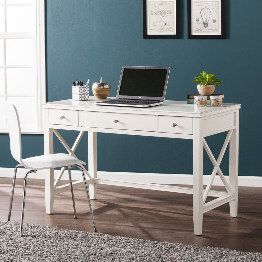 Farmhouse White Writing Desk