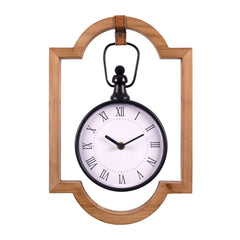 Wooden Frame Hanging Wall Clock