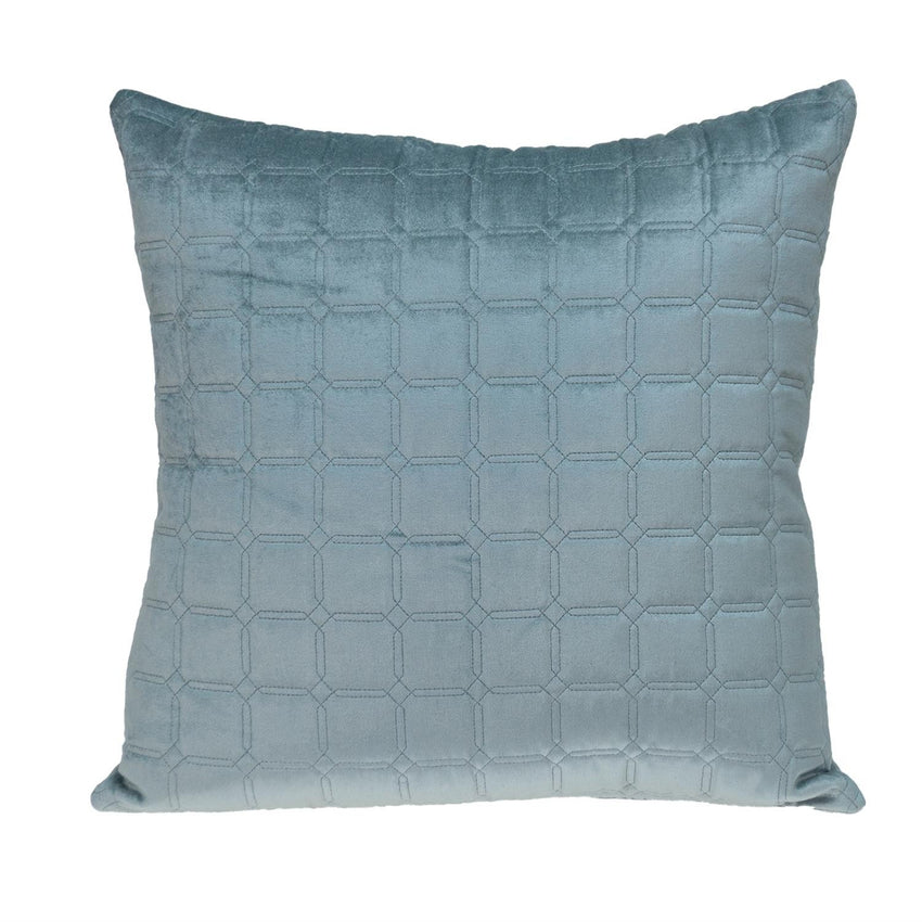 Gray Quilted Decorative Throw Pillow