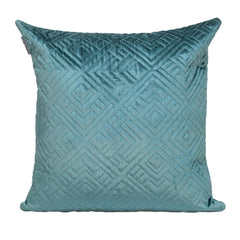 Quilted Teal Decorative Throw Pillow