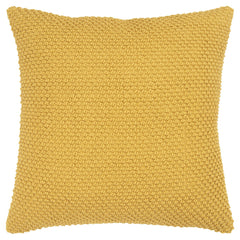 Yellow Nubby Textured Modern Throw Pillow