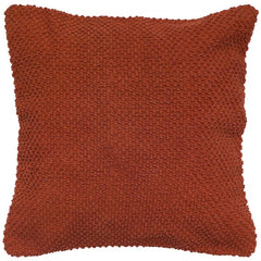 Rust Orange Nubby Textured Modern Throw Pillow