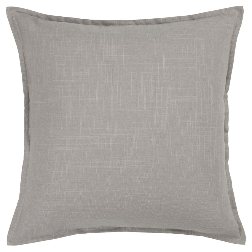 Gray Solid Color Flange Edge Throw Pillow