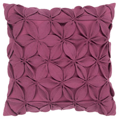 Magenta Plum Pinwheel Floral Down Throw Pillow