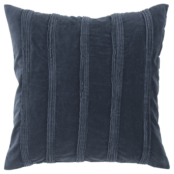 Navy Textural Striped Throw Pillow