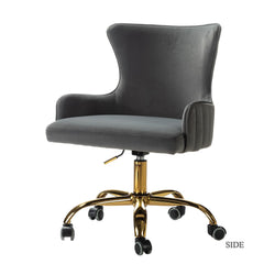 Back Channel Gray and Gold Rolling Office Chair