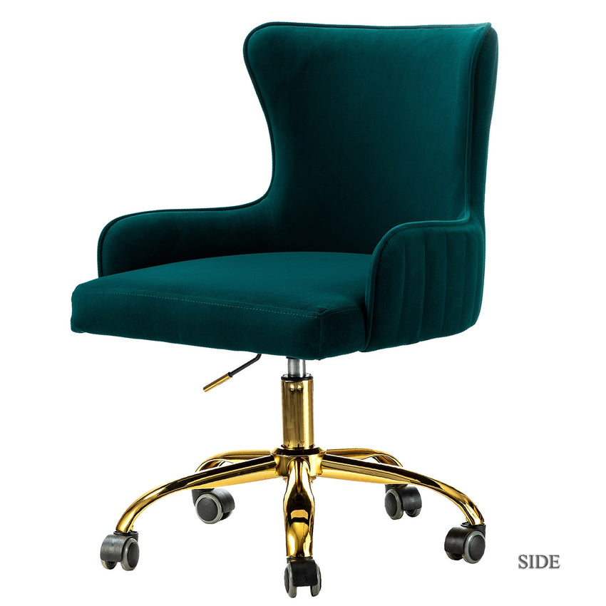 Back Channel Emerald and Gold Rolling Office Chair