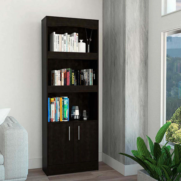 Catarina Black Bookcase Cabinet