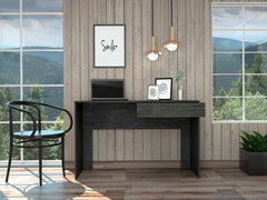 Clio Gray Oak Computer Desk with Drawer