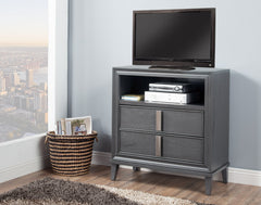 Contemporary Dark Grey TV Console Cabinet