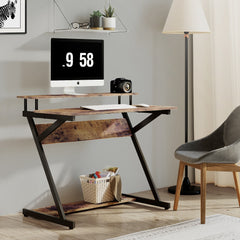 Espresso Brown Modern Rustic Writing Desk