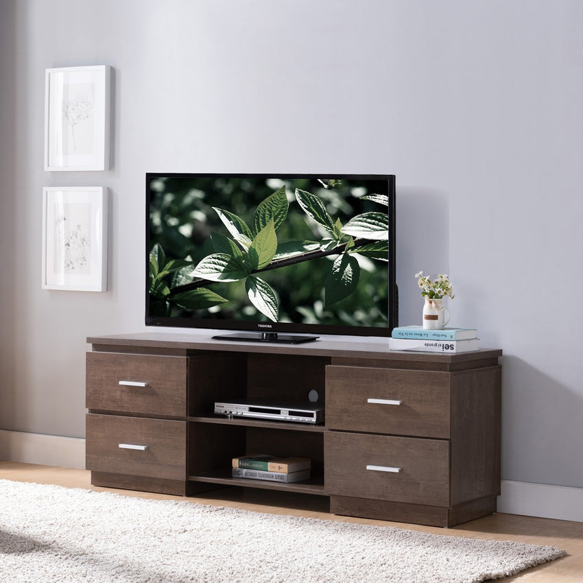 Modern Rustic Walnut Oak TV Stand