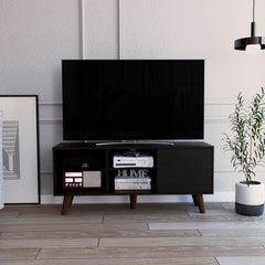 Contemporary Black Wengue TV Stand