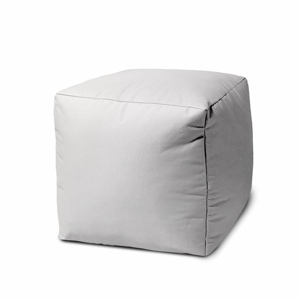 17  Cool Crisp White Solid Color Indoor Outdoor Pouf Ottoman