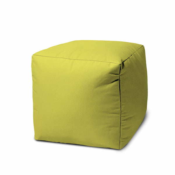 17  Cool Dark Mustard Yellow Solid Color Indoor Outdoor Pouf Ottoman