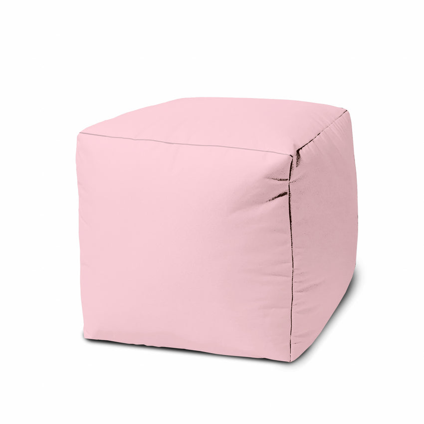 17  Cool Pastel Pink Solid Color Indoor Outdoor Pouf Ottoman