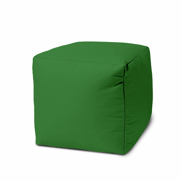 17  Cool Hunter Green Solid Color Indoor Outdoor Pouf Ottoman