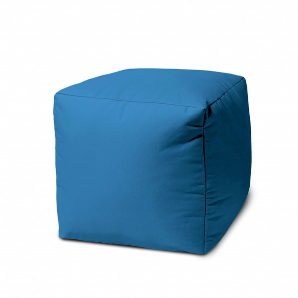 17  Cool Bright Teal Blue Solid Color Indoor Outdoor Pouf Ottoman