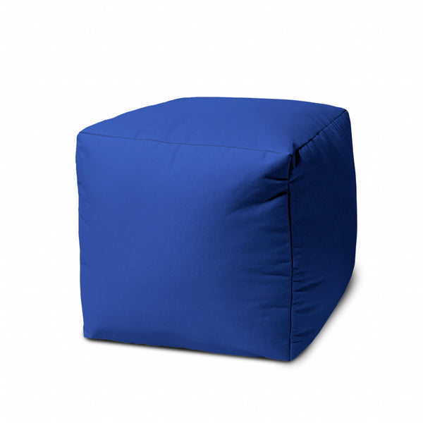 17  Cool Primary Blue Solid Color Indoor Outdoor Pouf Ottoman