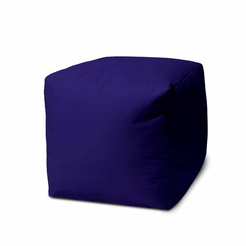 17  Cool Deep Purple Solid Color Indoor Outdoor Pouf Ottoman