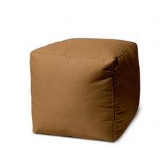 17  Cool Warm Mocha Brown Solid Color Indoor Outdoor Pouf Ottoman