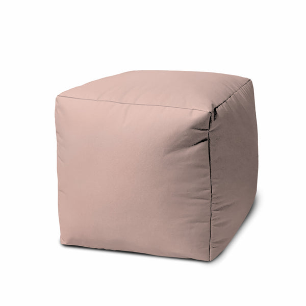 17  Cool Pale Pink Blush Solid Color Indoor Outdoor Pouf Ottoman