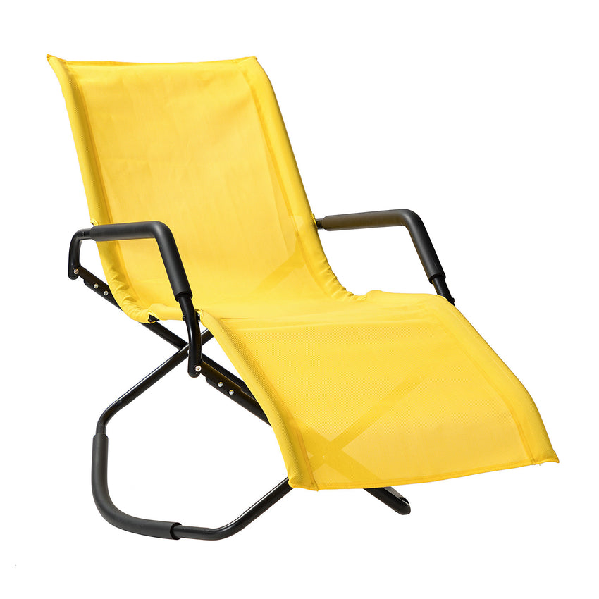 Yellow Outdoor Reclining Chaise Lounge